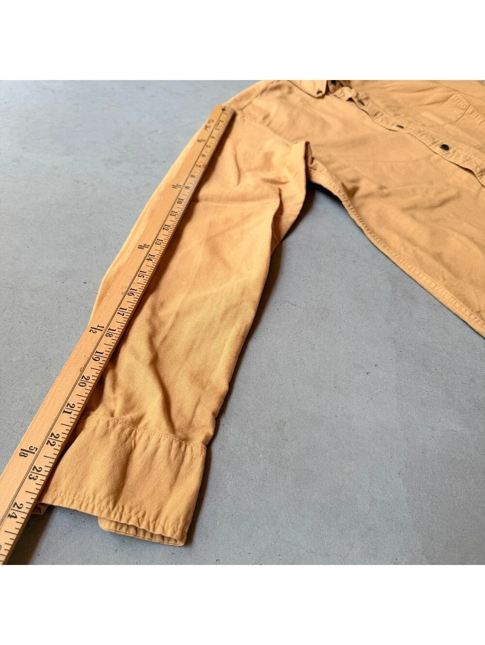 J.Crew Slim Untucked Garment Dye Button-Down Shirt in Mustard, Size S